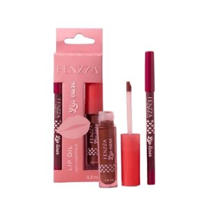 Lip Oil Lip Care - Com Lápis Vinho - FENZZA